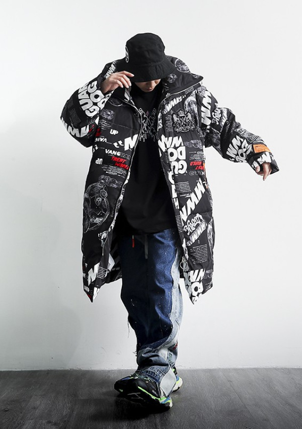 Пуховик, MW044301970, черн