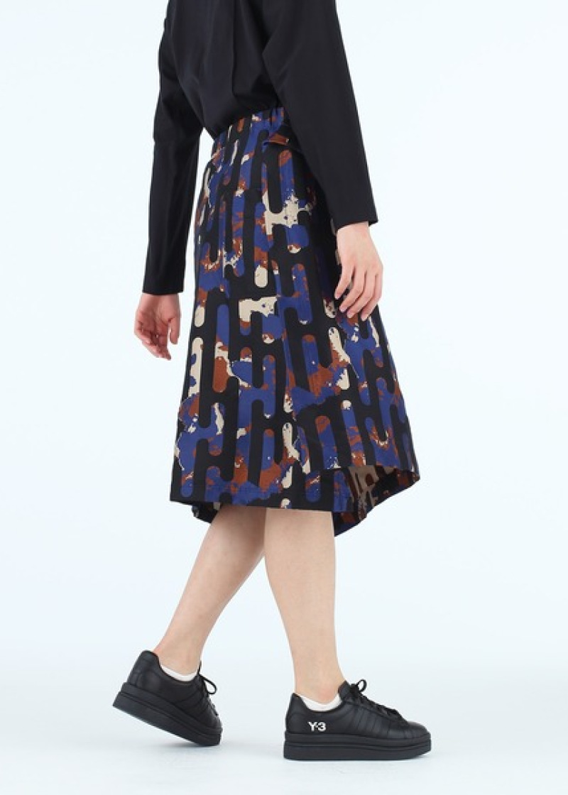 Юбка-миди, HB3368, сине-чёрный