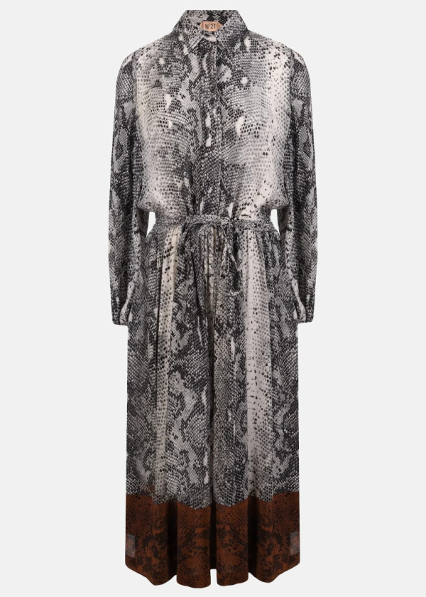 Платье H242 5530 серо-белый
