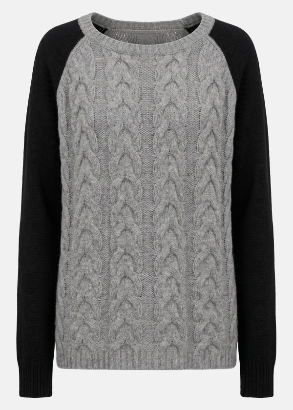 Джемпер, 108305/5099, чер с серым