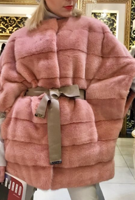 Жилет из норки, 78476, rosa/пудра