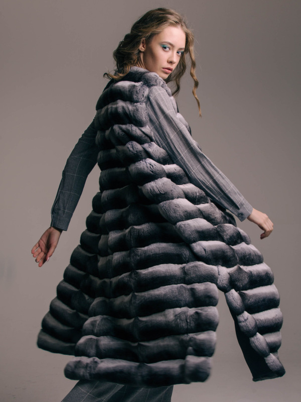 Жилет из шиншиллы, 837116, natural