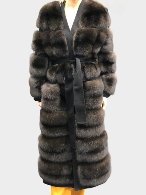 Шуба из соболя, 18FG170PIOR, черный