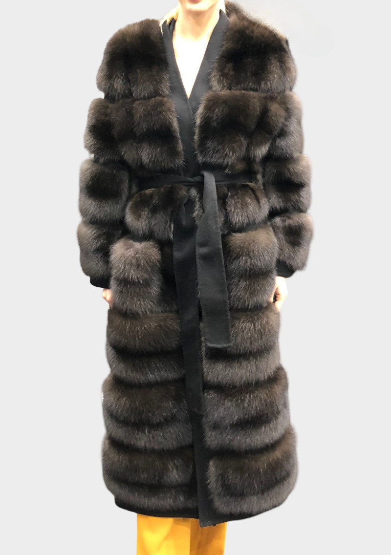 Шуба из соболя, 18FG170PIOR, черный