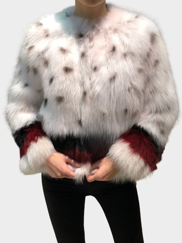 Шуба из лисы, R18/499, белый