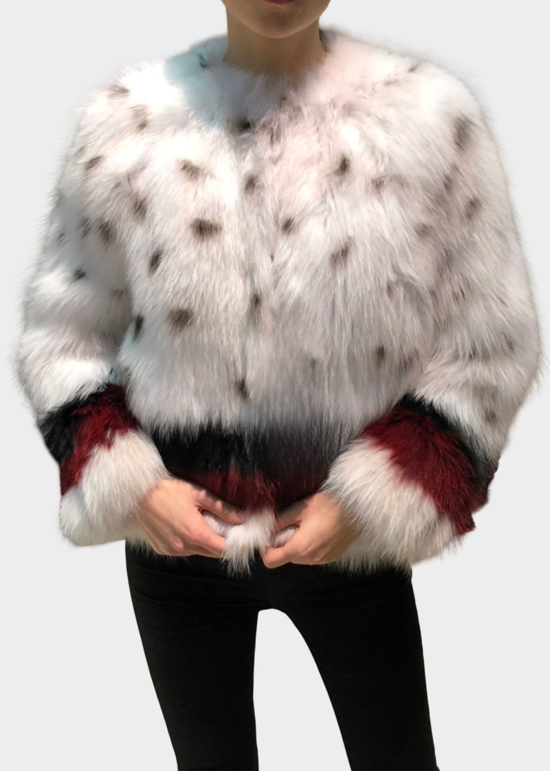 Шуба из лисы, R18/499, белый