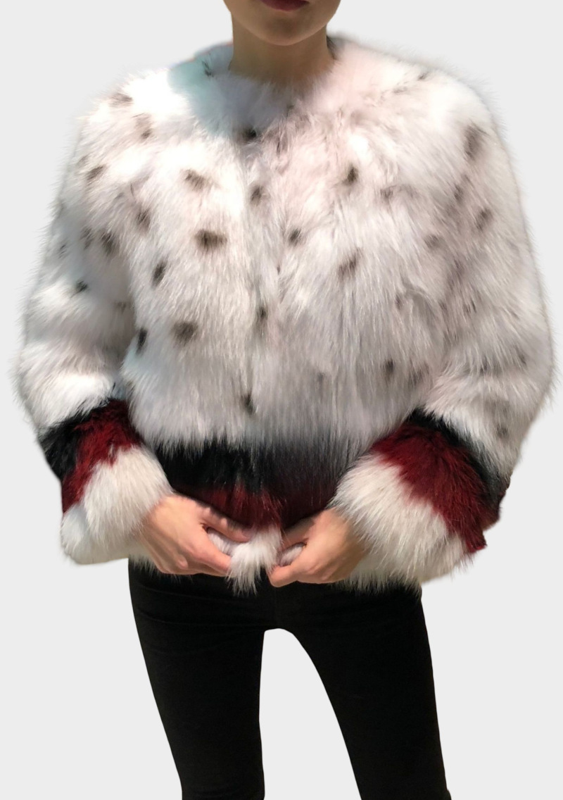 Шуба из лисы, R18/499, белый