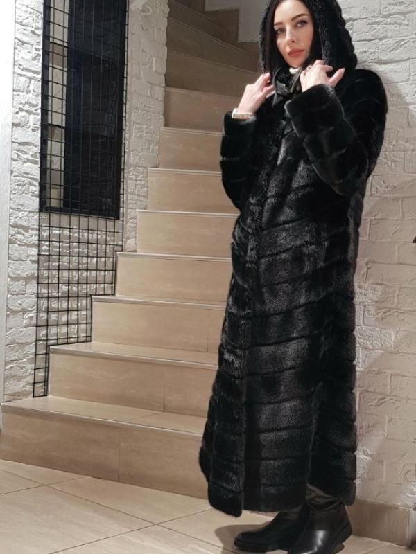 Шуба из норки, Myntha L 83211, blackglama