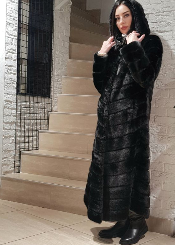 Шуба из норки, Myntha L 83211, blackglama