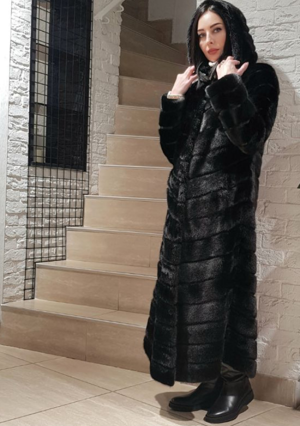 Шуба из норки, Myntha L 83211, blackglama