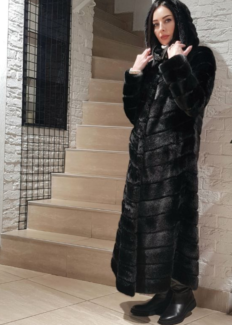 Шуба из норки, Myntha L 83211, blackglama