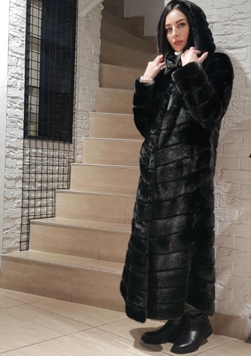 Шуба из норки, Myntha L 83211, blackglama