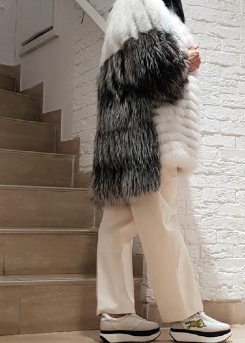 Шуба из лисы, Infy 93474, bianco naurale
