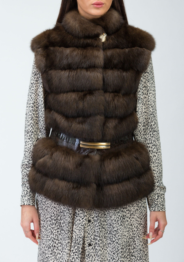 Жилет из соболя, ECOX 91177, barguzinsky naturale
