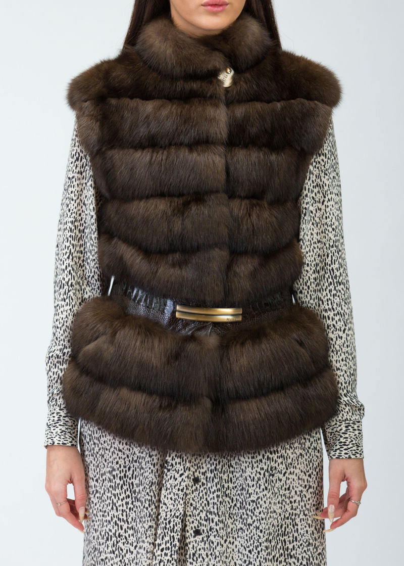 Жилет из соболя, ECOX 91177, barguzinsky naturale