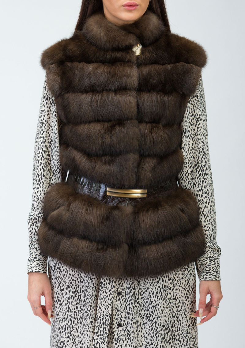 Жилет из соболя, ECOX 91177, barguzinsky naturale