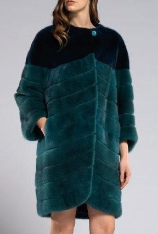 Шуба из норки, New zara 93923, seaside-turchese/изумруд