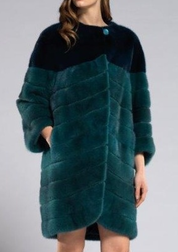 Шуба из норки, New zara 93923, seaside-turchese/изумруд
