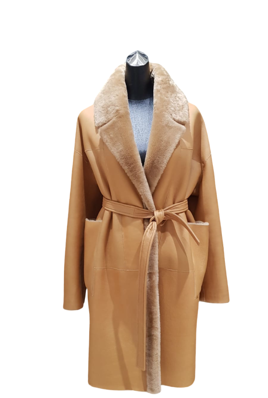 Дубленка из овчины 20049/300 camel/рыжий песок