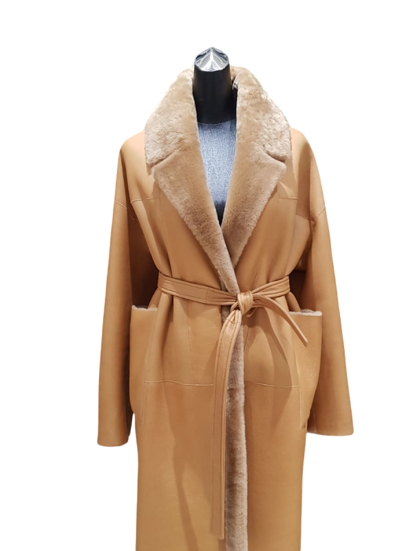 Дубленка из овчины 20049/300 camel/рыжий песок