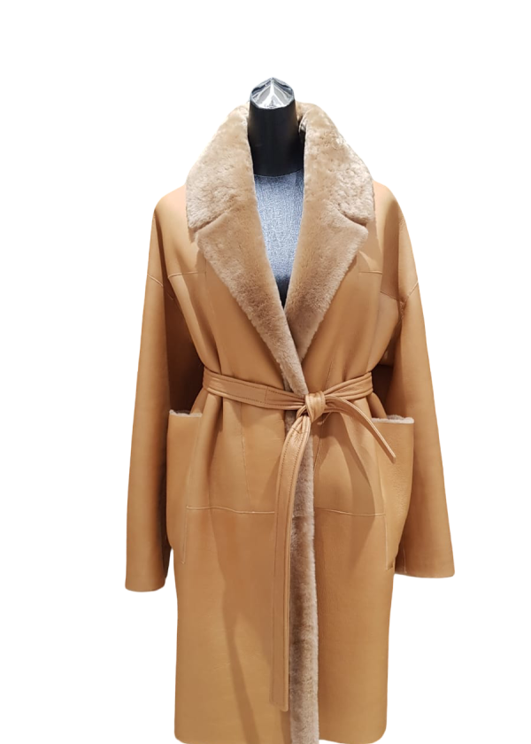 Дубленка из овчины 20049/300 camel/рыжий песок