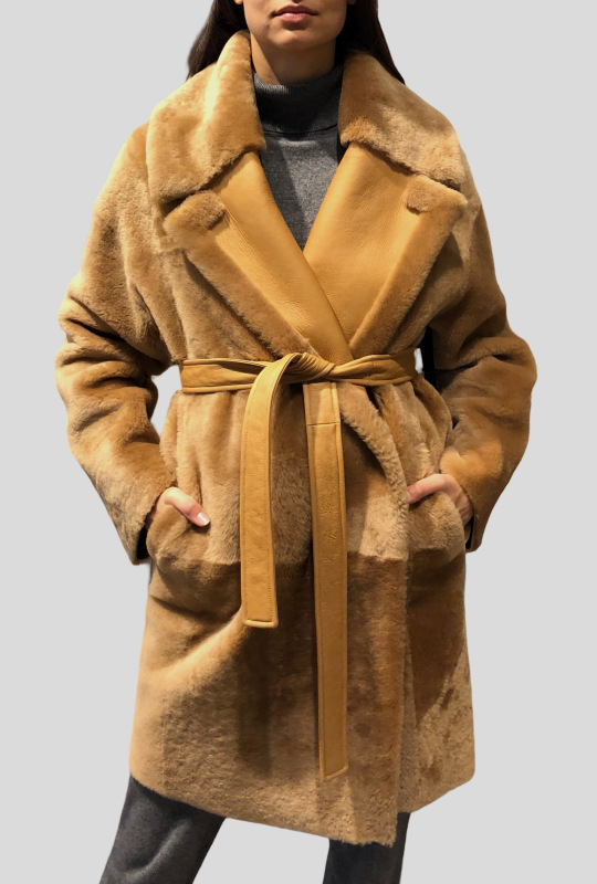 Дубленка из овчины 20049/300 camel/рыжий песок