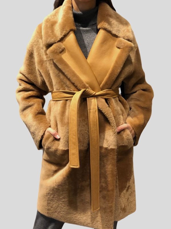 Дубленка из овчины 20049/300 camel/рыжий песок