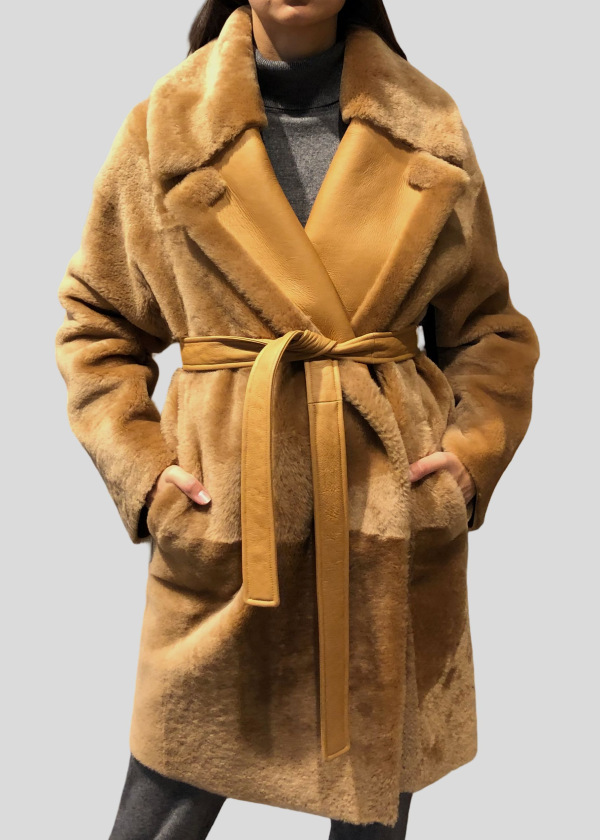 Дубленка из овчины 20049/300 camel/рыжий песок