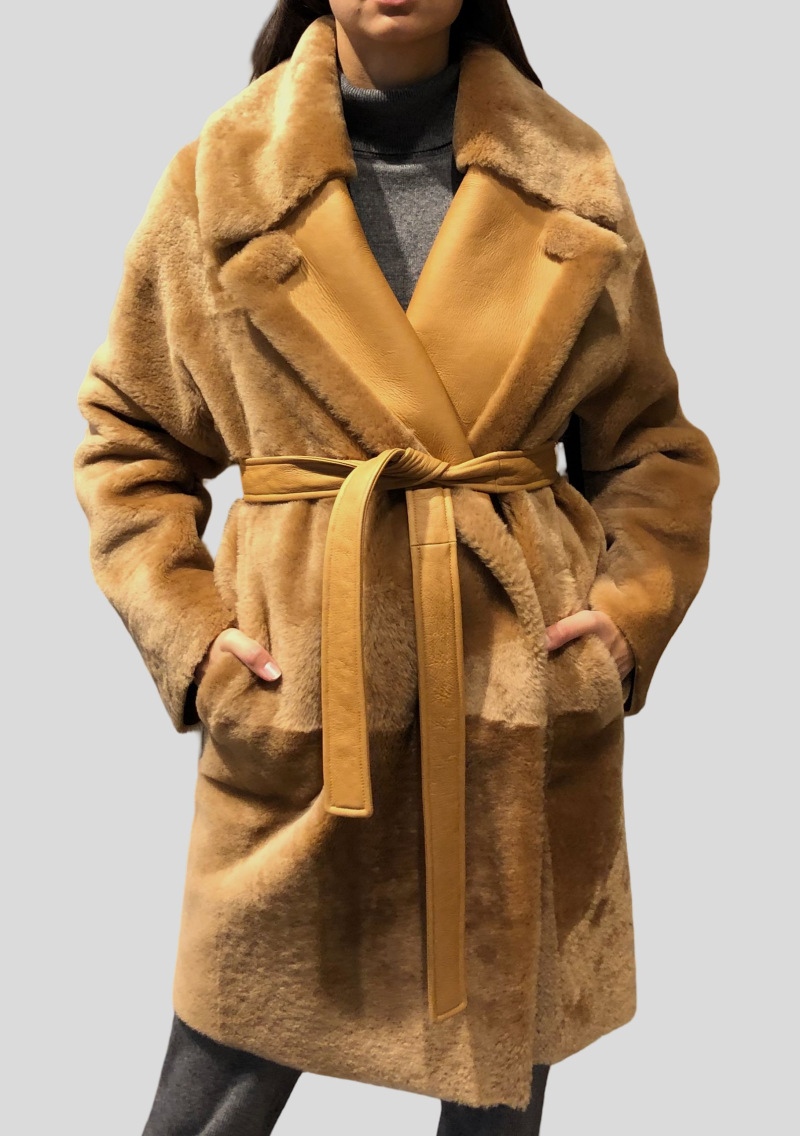 Дубленка из овчины 20049/300 camel/рыжий песок