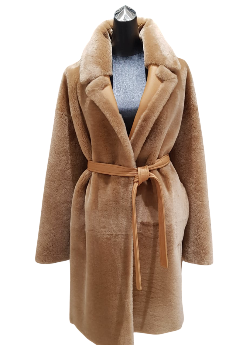 Дубленка из овчины 20049/300 camel/рыжий песок