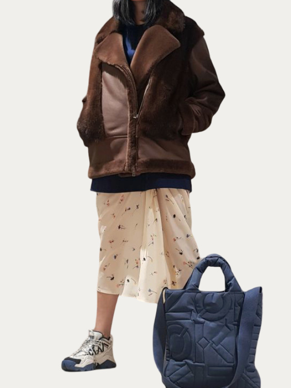 Дубленка из овчины 20025/200 brown/бронза