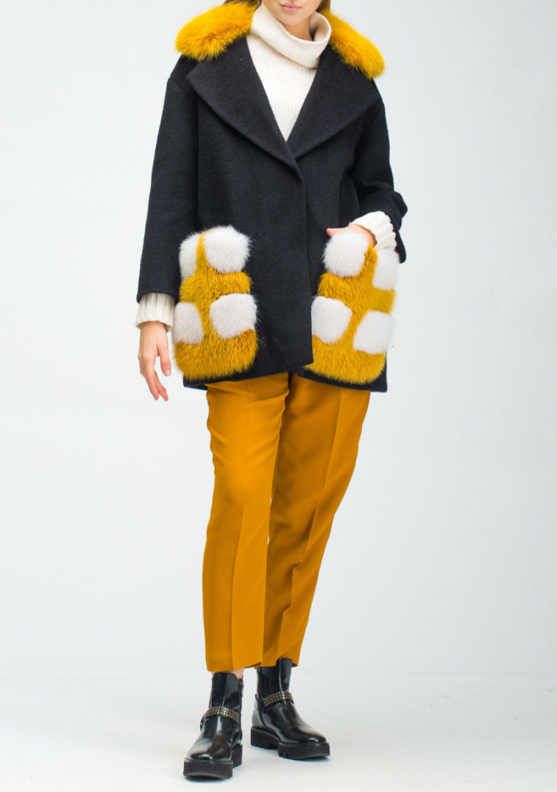 Пальто из альпаки 17003/401 черный