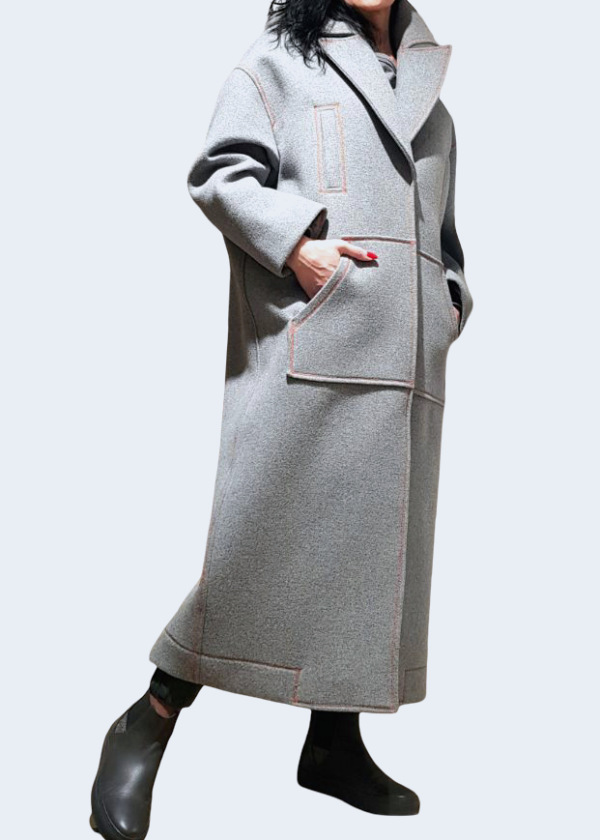 Пальто 2342MDC103 серый